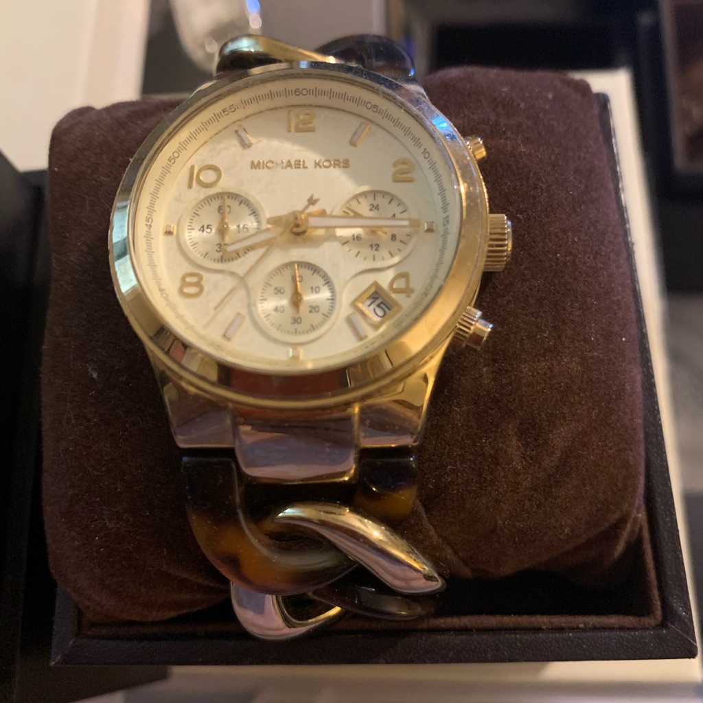 Used Michael Kors Watch Gold With Bracelet Band